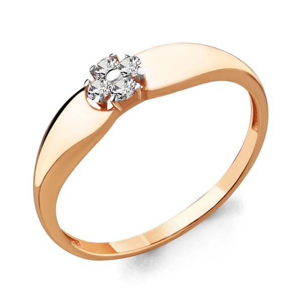 Кольцо Аквамарин - Золото 375, Фианит (арт. 68023.8)