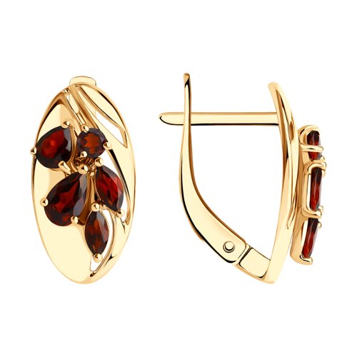 Серьги SOKOLOV - Золото 375, Гранат (арт. 37727532)