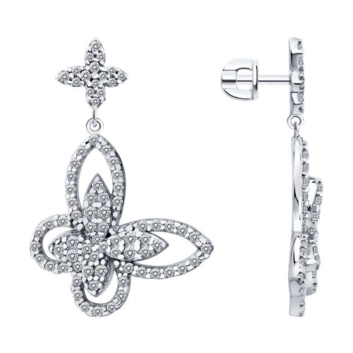 Серьги SOKOLOV - Серебро 925, Фианит (арт. 94027738)