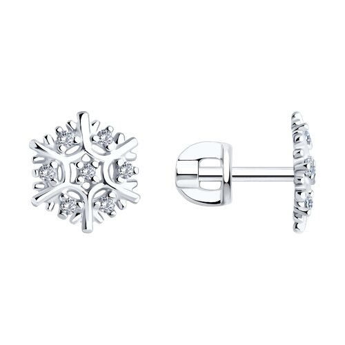 Серьги SOKOLOV - Серебро 925, Фианит (арт. 94022565)