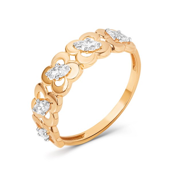 Кольцо ЮФ Династия - Золото 375, Фианит (арт. 022991-5102)