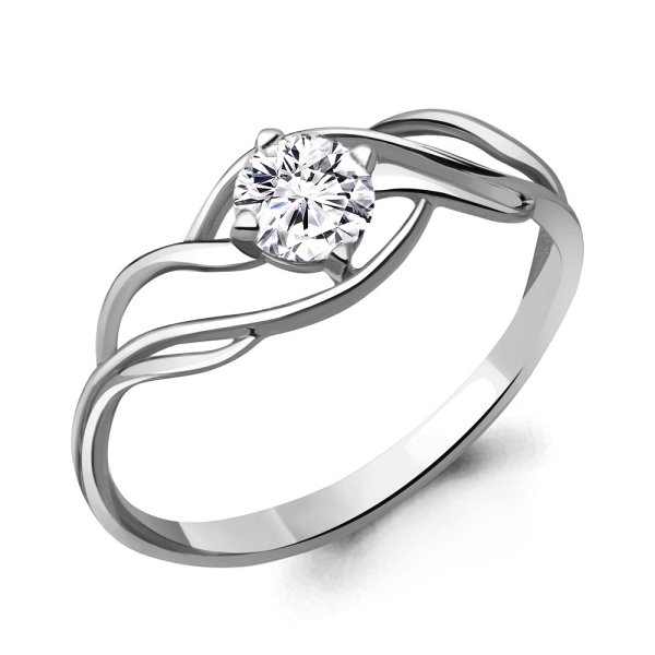 Кольцо Аквамарин - Золото 585, Фианит (арт. 662801.2)