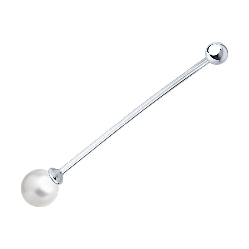 Брошь Diamant - Серебро 925, Жемчуг имитация (арт. 94-140-02370-1)