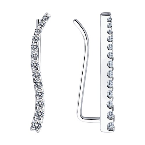 Серьги SOKOLOV - Серебро 925, Фианит (арт. 94021771)