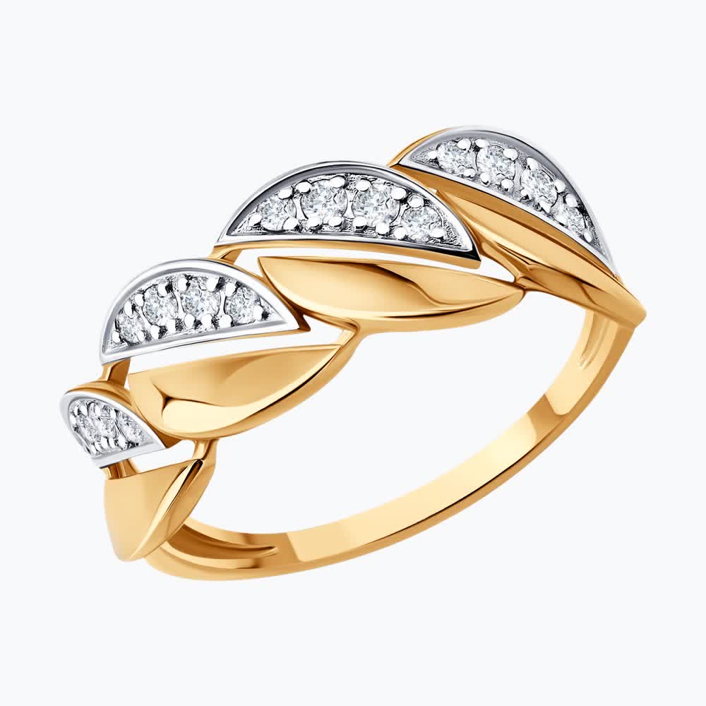 Кольцо SOKOLOV - Золото 585, Фианит (арт. 019807)