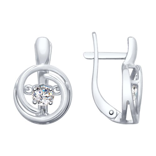 Серьги SOKOLOV - Серебро 925, Фианит (арт. 94023006)