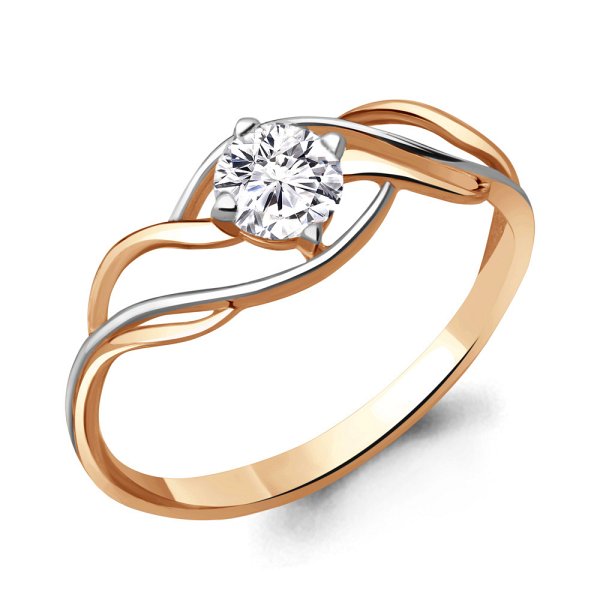 Кольцо Аквамарин - Золото 375, Фианит (арт. 662801.8)