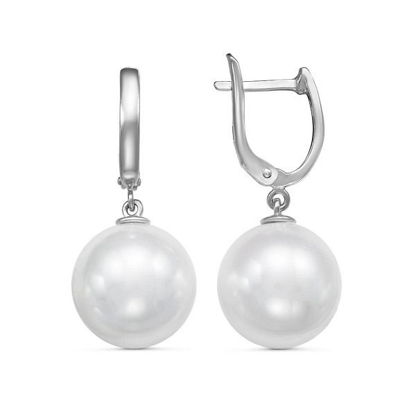 Серьги Красная пресня - Серебро 925, Жемчуг имитация (арт. 33611764Д)