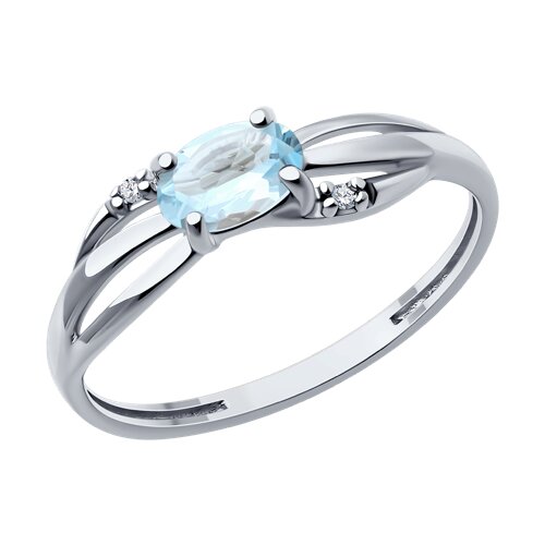 Кольцо Diamant - Серебро 925, Топаз, Фианит (арт. 94-310-00182-1)