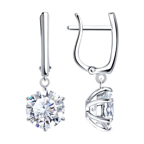 Серьги SOKOLOV - Серебро 925, Бриллианит (арт. 94027679)