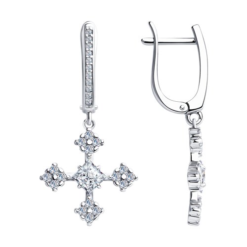 Серьги SOKOLOV - Серебро 925, Фианит (арт. 94023661)