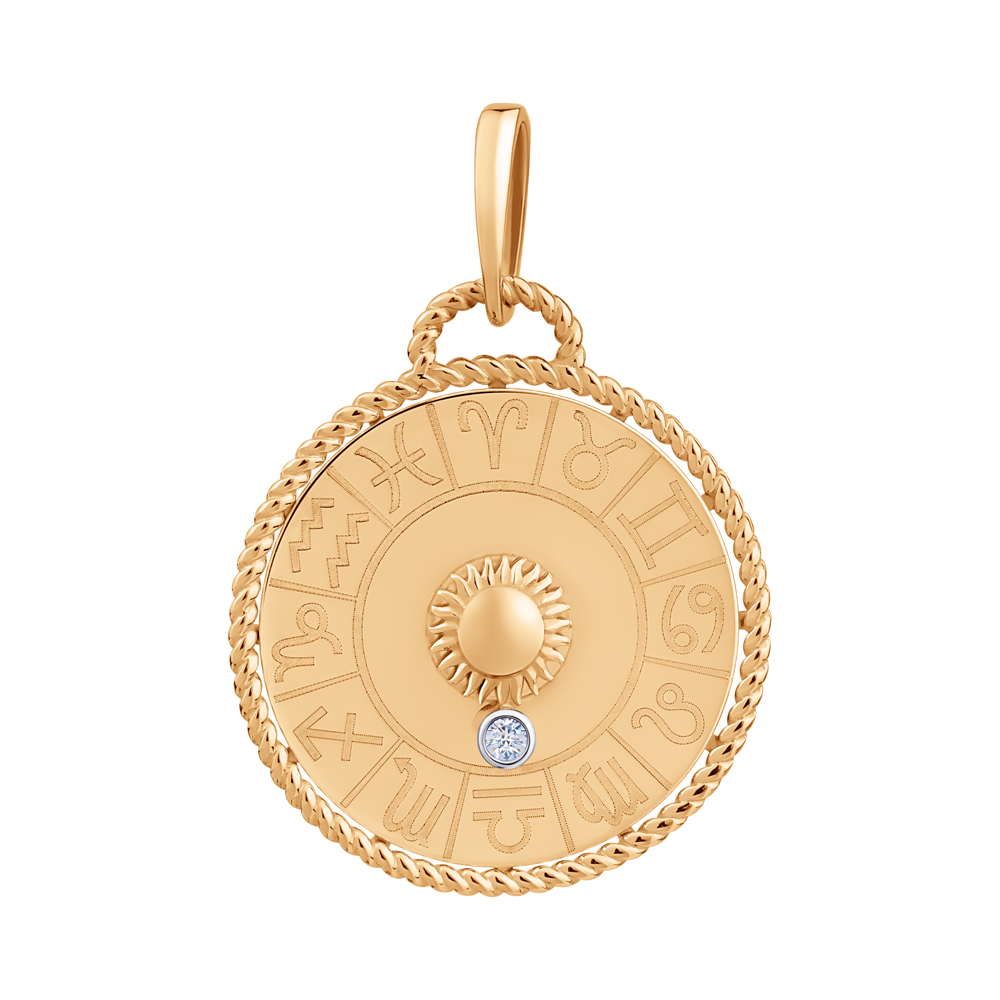 Подвеска ЮФ Династия - Золото 375, Фианит (арт. 503648-5102)