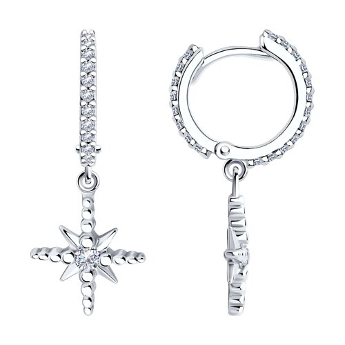 Серьги SOKOLOV - Серебро 925, Фианит (арт. 94025821)