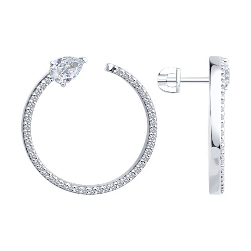 Серьги SOKOLOV - Серебро 925, Фианит (арт. 94026878)