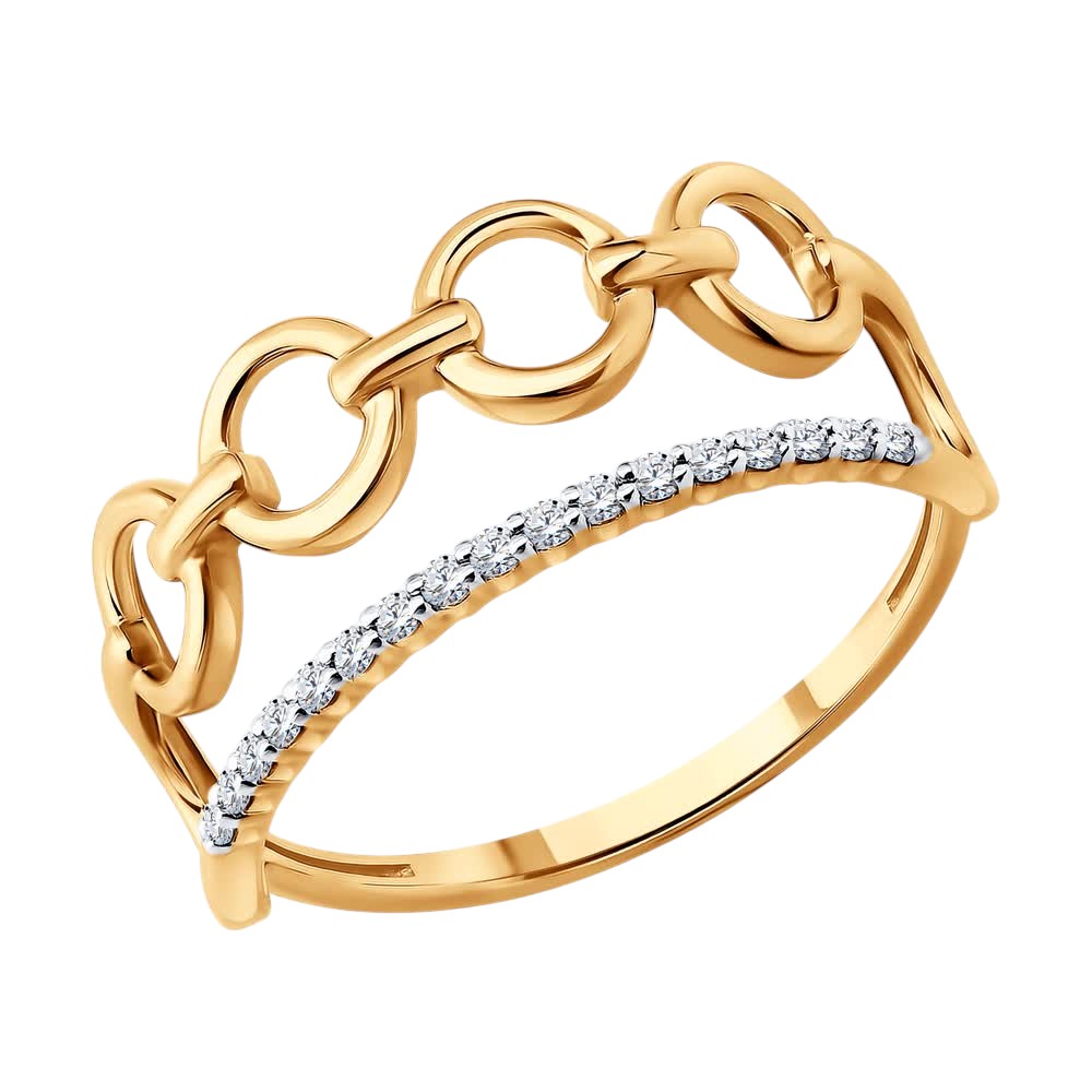 Кольцо SOKOLOV - Золото 585, Фианит (арт. 019723)