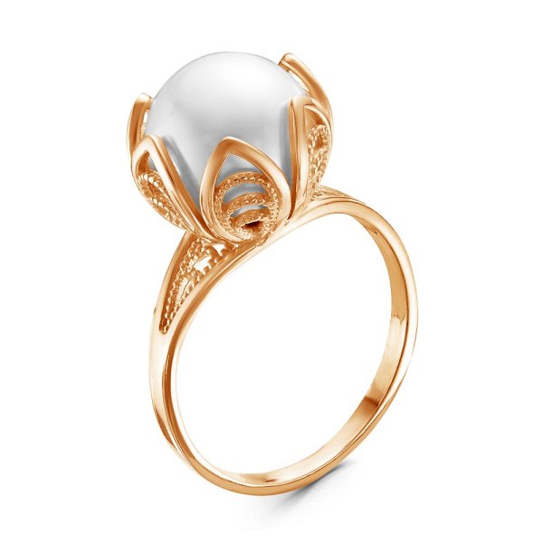 Кольцо Красная пресня - Серебро 925, Жемчуг культивированный (арт. 23610761)