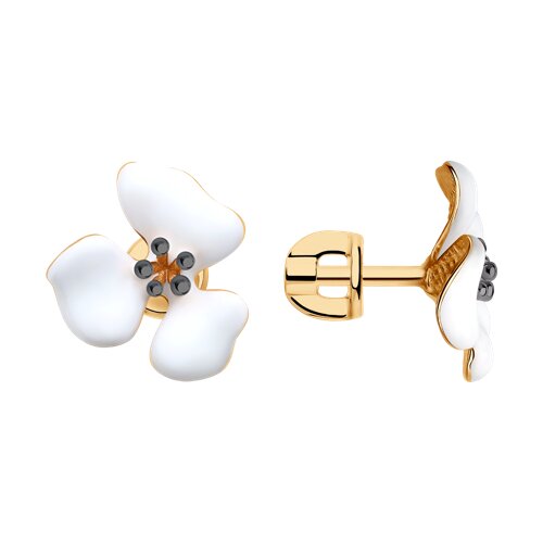 Серьги SOKOLOV - Серебро 925, Эмаль (арт. 93021174)