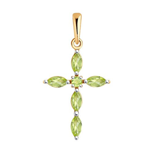 Подвеска Diamant - Золото 585, Хризолит (арт. 51-330-02045-5)