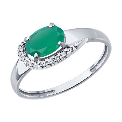 Кольцо Diamant - Серебро 925, Агат, Фианит (арт. 94-310-00183-2)