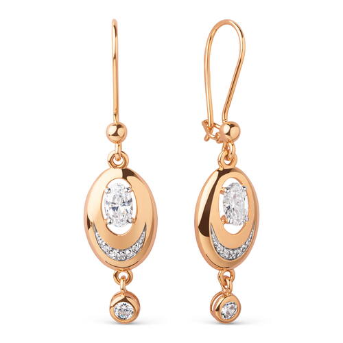 Серьги ЮФ Династия - Золото 375, Фианит (арт. 029722-5102)