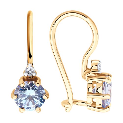 Серьги Diamant - Золото 585, Фианит (арт. 51-120-02810-1)