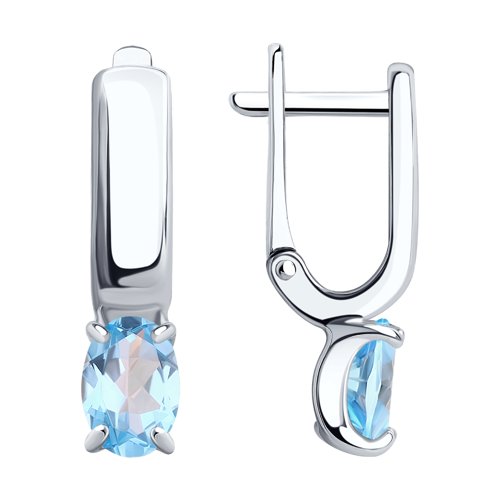 Серьги Diamant - Серебро 925, Топаз (арт. 94-320-00626-1)