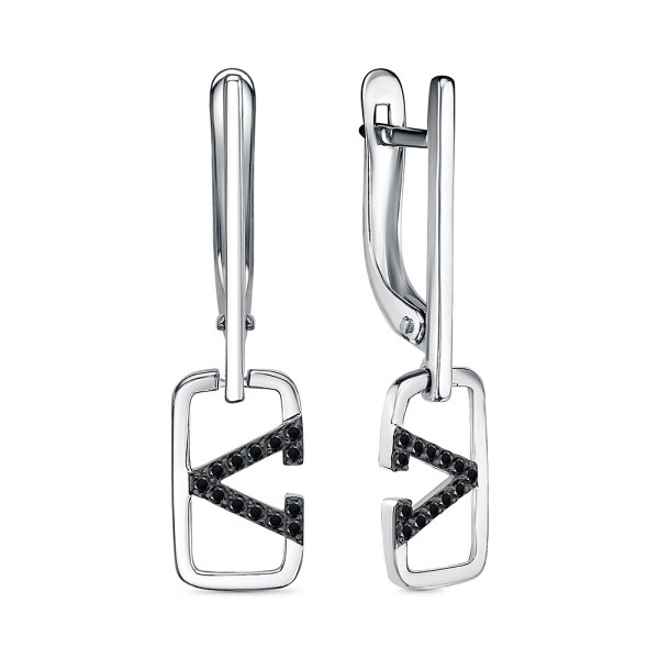 Серьги Иллада - Серебро 925, Фианит (арт. с122764-5)