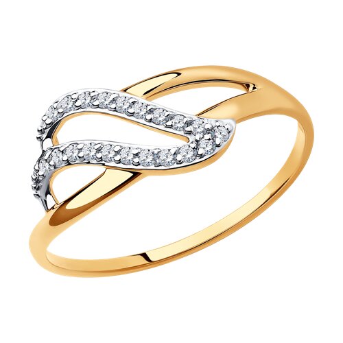 Кольцо SOKOLOV - Золото 375, Фианит (арт. 019021-4)