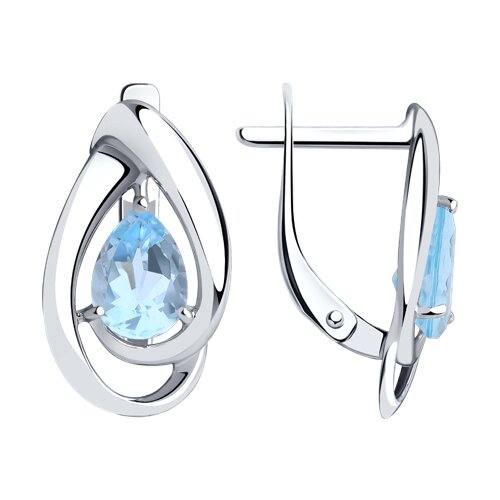 Серьги Diamant - Серебро 925, Топаз (арт. 94-320-00594-1)