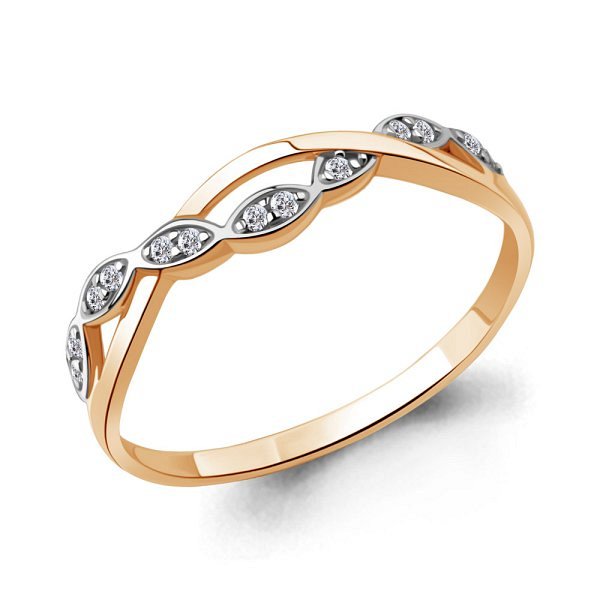 Кольцо Аквамарин - Золото 375, Фианит (арт. 600743А.8)