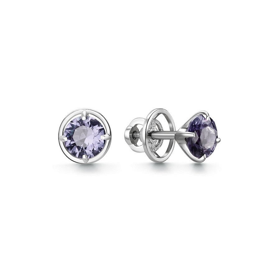 Серьги Дар - Серебро 925, Синтетический александрит (арт. С-5237рс946)