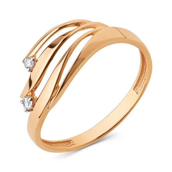 Кольцо ЮФ Династия - Золото 585, Фианит (арт. 031211-1102)