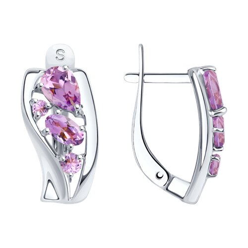 Серьги SOKOLOV - Серебро 925, Аметист (арт. 92021809)