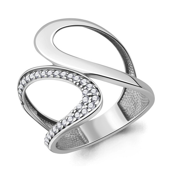 Кольцо Аквамарин - Серебро 925, Фианит (арт. 600519А.5)