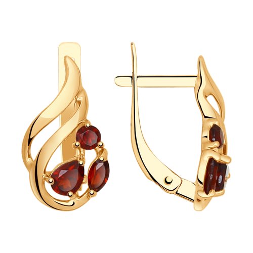 Серьги SOKOLOV - Золото 375, Гранат (арт. 37724747)