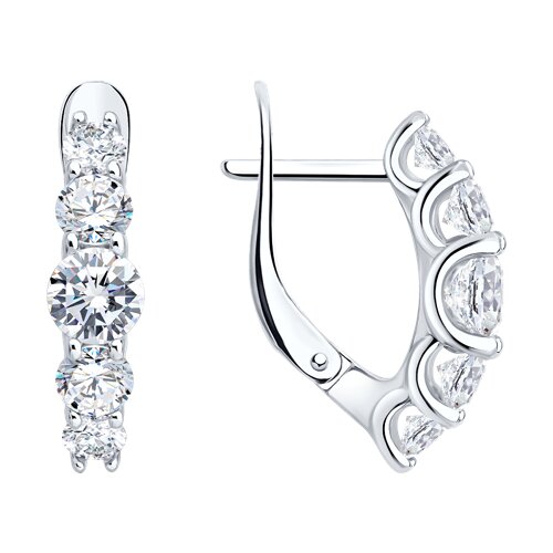 Серьги SOKOLOV - Серебро 925, Фианит (арт. 94027292)