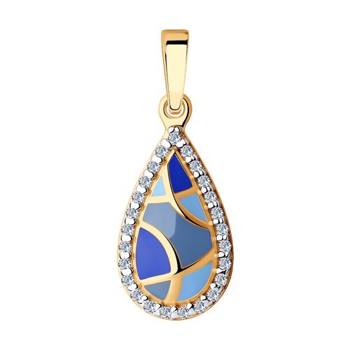 Подвеска Diamant - Серебро 925, Фианит, Эмаль (арт. 93-130-01582-1)