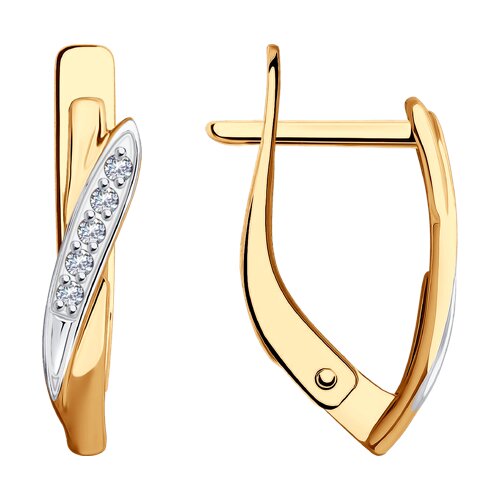 Серьги SOKOLOV - Золото 585, Фианит (арт. 0200168)