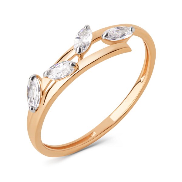 Кольцо ЮФ Династия - Золото 585, Фианит (арт. 024831-1102)