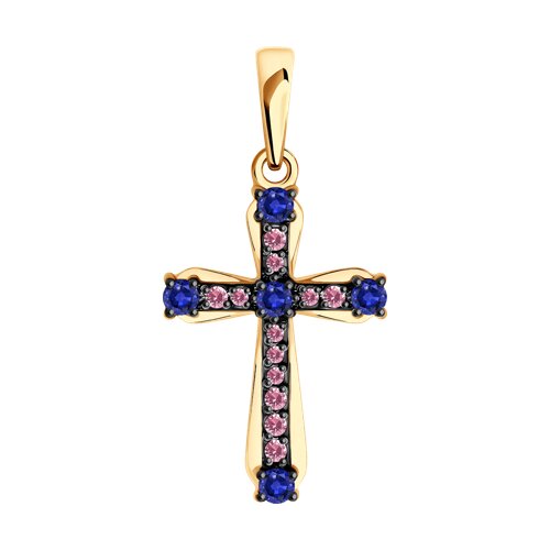 Подвеска SOKOLOV - Серебро 925, Сапфир (арт. 62030011)