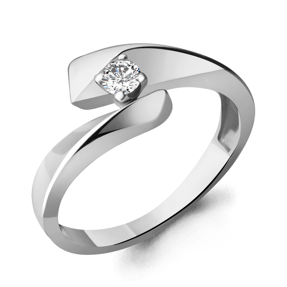 Кольцо Аквамарин - Серебро 925, Фианит (арт. 67101А.5)