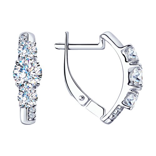 Серьги SOKOLOV - Серебро 925, Фианит (арт. 94023341)