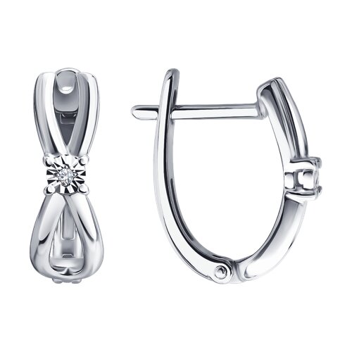 Серьги SOKOLOV - Серебро 925, Бриллиант (арт. 87020129)