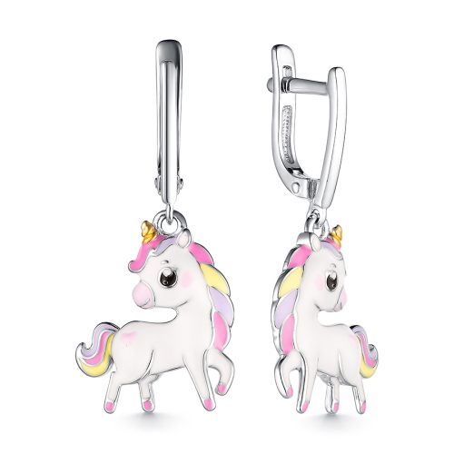 Серьги Мириада - Серебро 925, Эмаль (арт. 901022701)