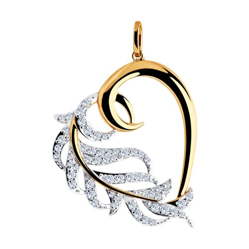 Подвеска SOKOLOV - Золото 585, Фианит (арт. 035531)