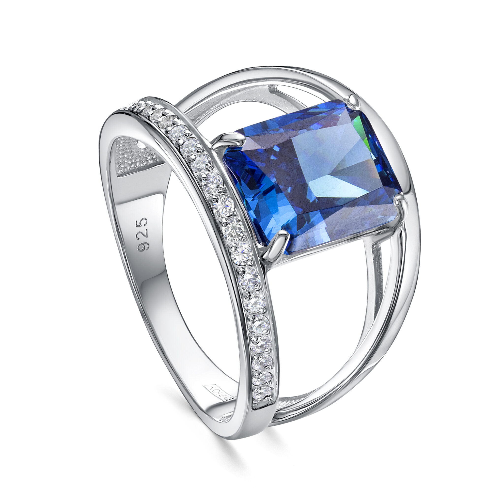 Кольцо Кабаровских - Серебро 925, Бриллианит, Фианит (арт. 11-768-12500)
