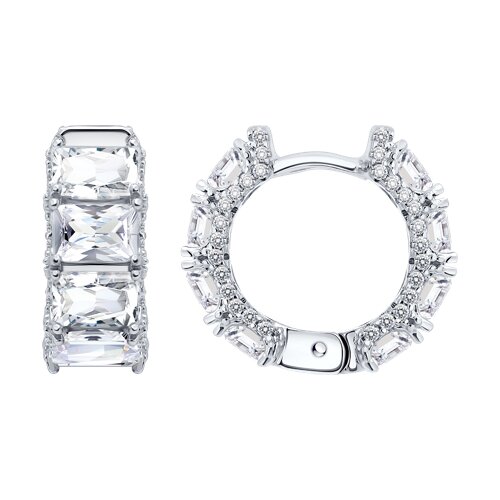 Серьги SOKOLOV - Серебро 925, Фианит (арт. 94027623-91)