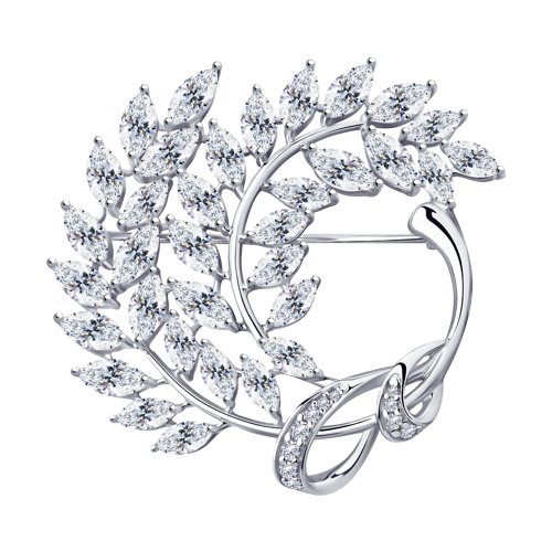 Брошь Diamant - Серебро 925, Фианит (арт. 94-140-00486-1)