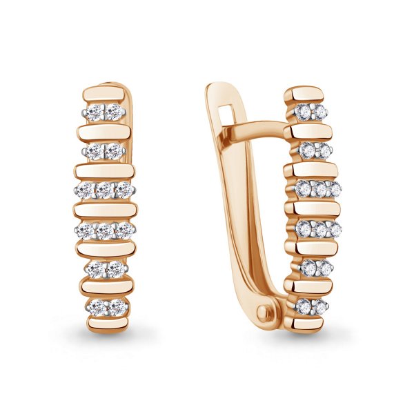 Серьги Аквамарин - Золото 375, Фианит (арт. 400869А.8)