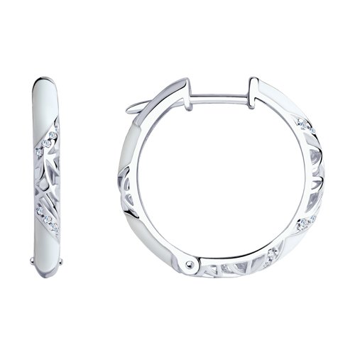 Серьги SOKOLOV - Серебро 925, Фианит, Эмаль (арт. 94021241)